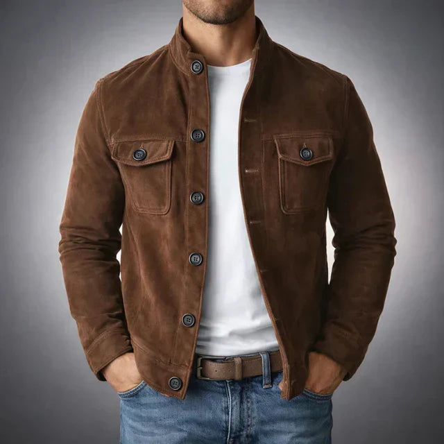 Veste Homme en Daim – Style Élégant et Moderne