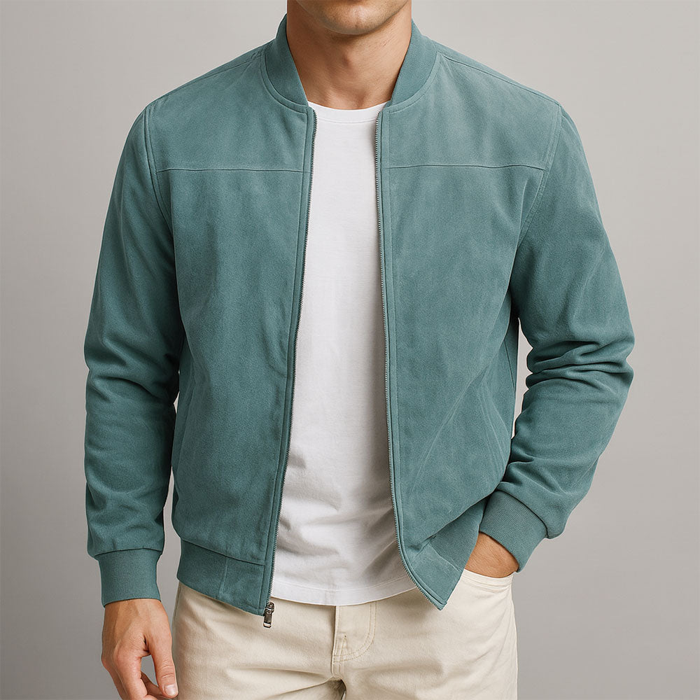 LAURENT™ | Veste Homme en Suédine – Style Élégant