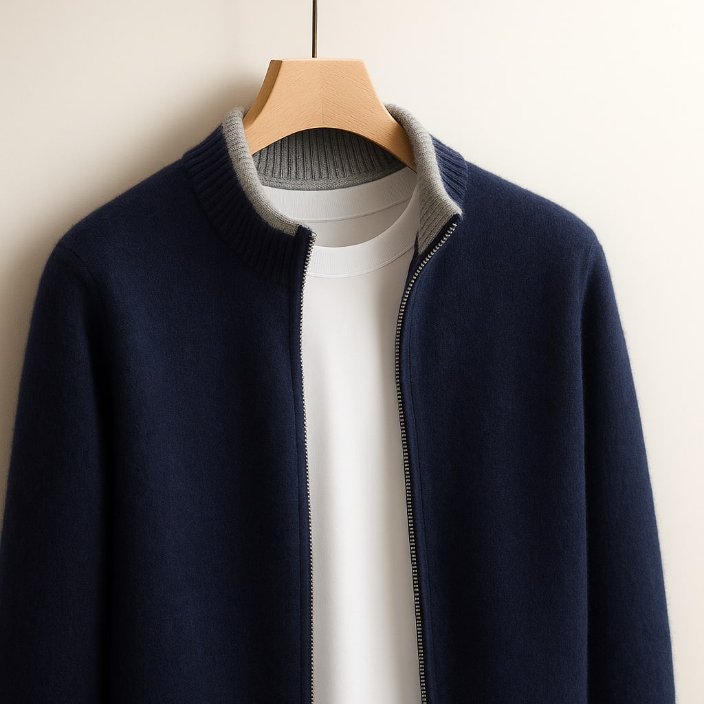 NOVA | VESTE EN MAILLE AVEC ZIP