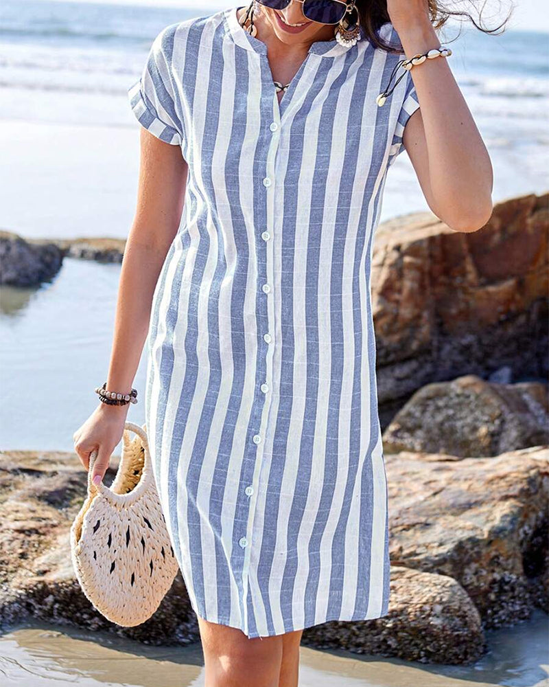 PAMELA | ROBE ÉLÉGANTE À RAYURES
