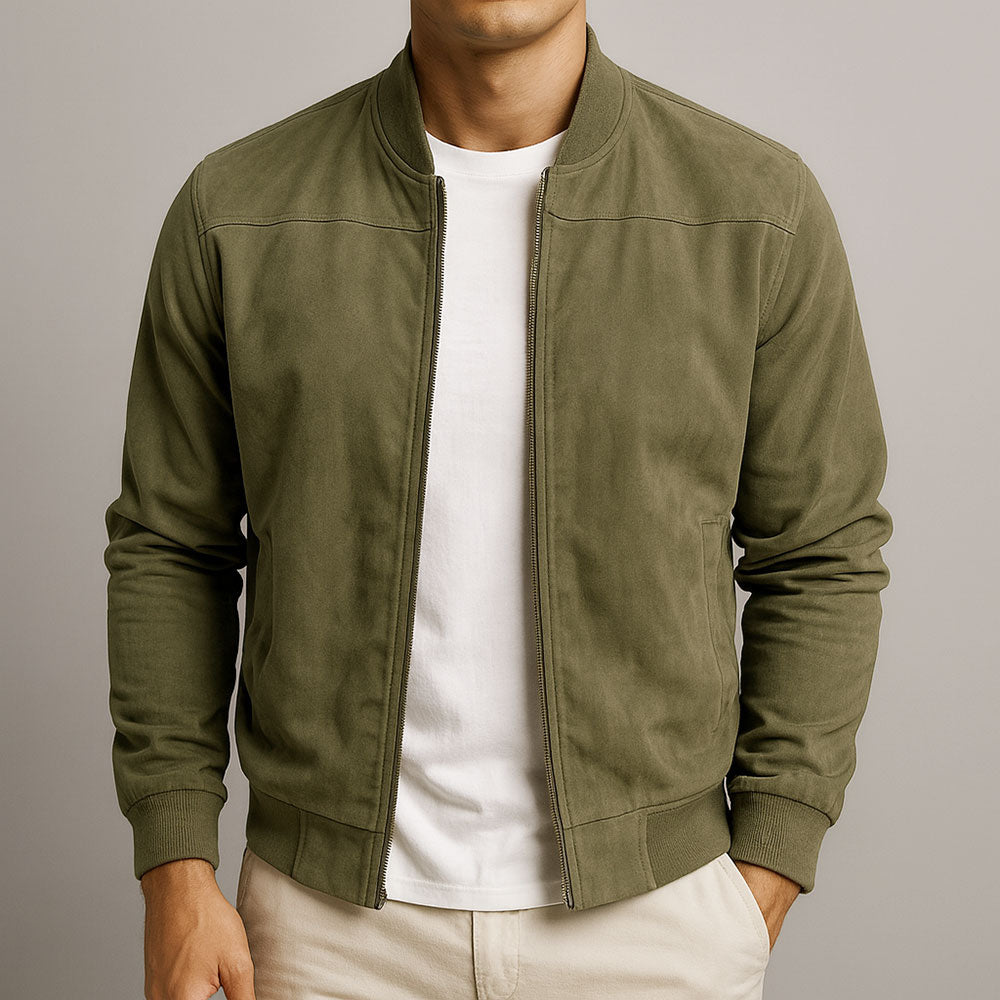 LAURENT™ | Veste Homme en Suédine – Style Élégant