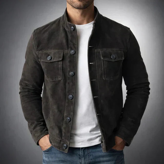 Veste Homme en Daim – Style Élégant et Moderne