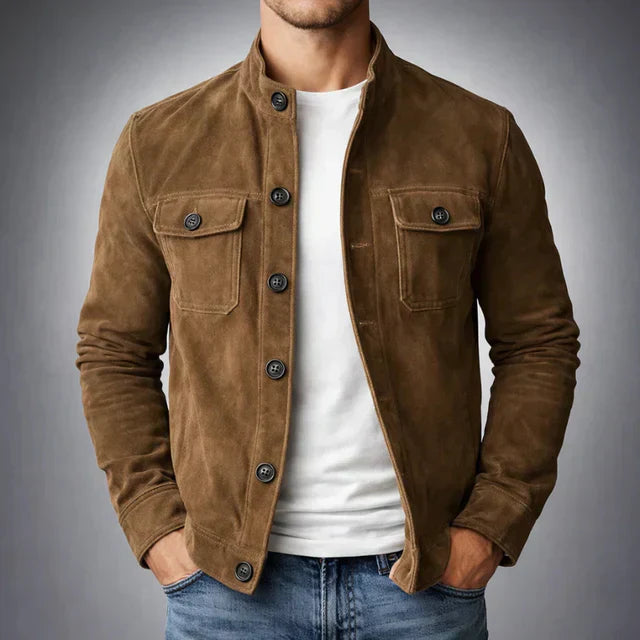 Veste Homme en Daim – Style Élégant et Moderne