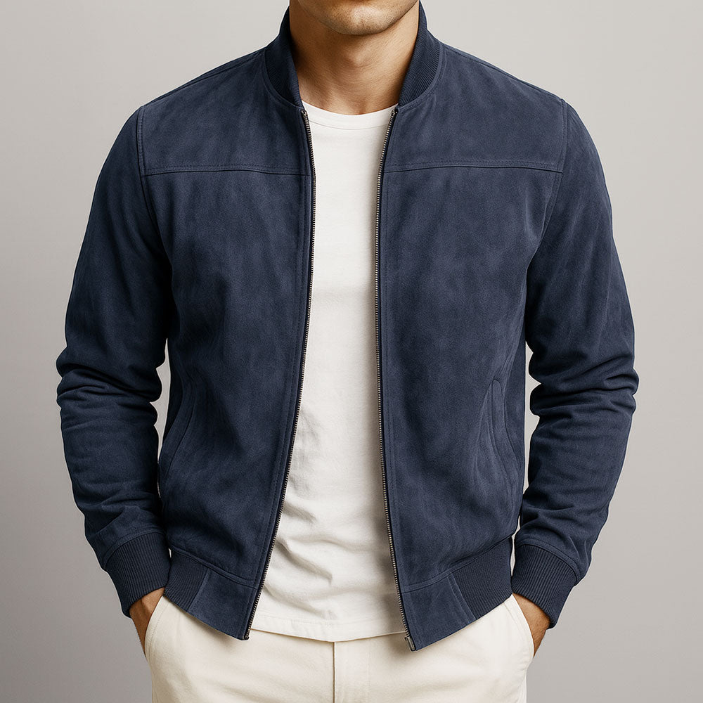 LAURENT™ | Veste Homme en Suédine – Style Élégant