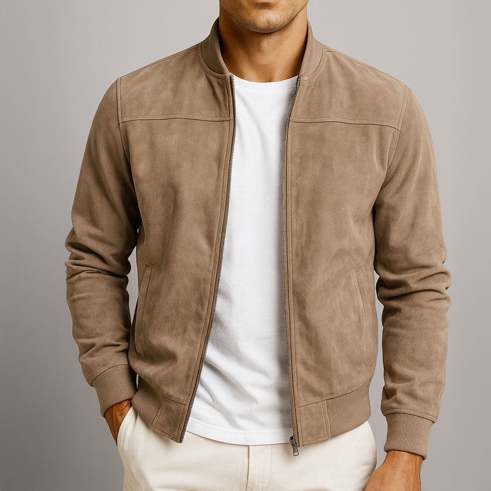 LAURENT™ | Veste Homme en Suédine – Style Élégant