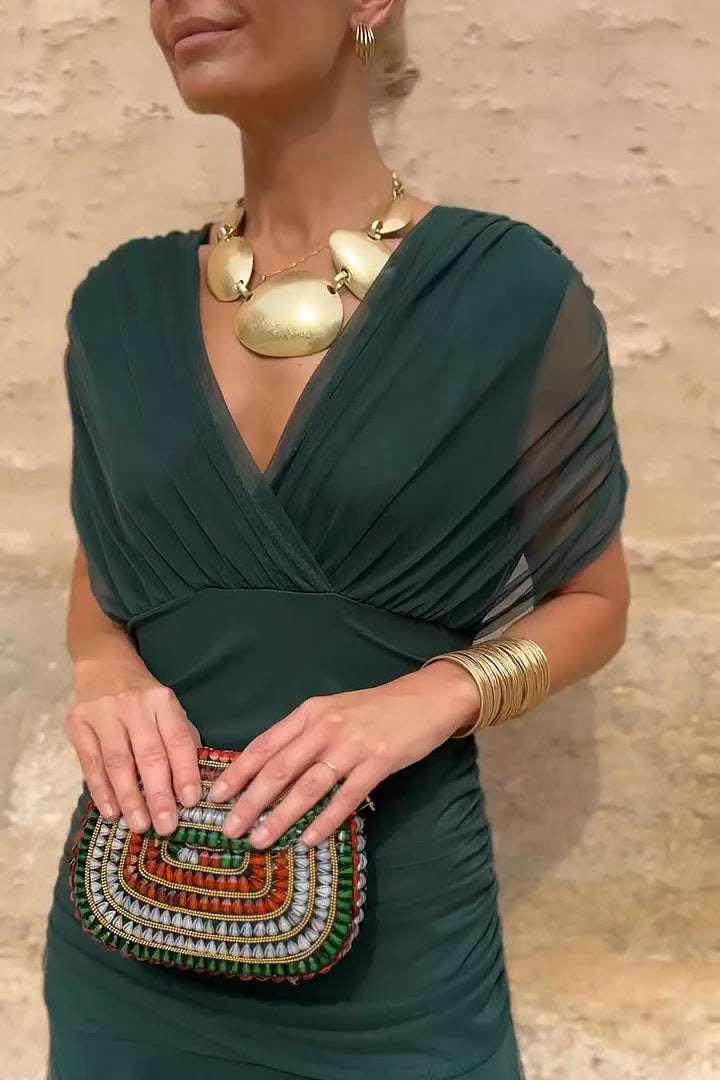 Olyva | Robe Maxi Florale Élégante Col en V