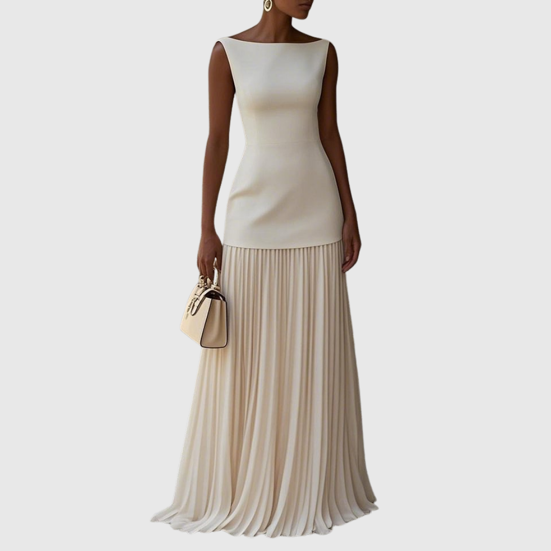 Rowina™ | Robe Sans Manches Plissée