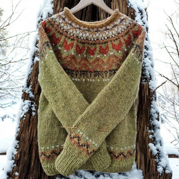 Isla – Pull chaud avec un motif tissé classique
