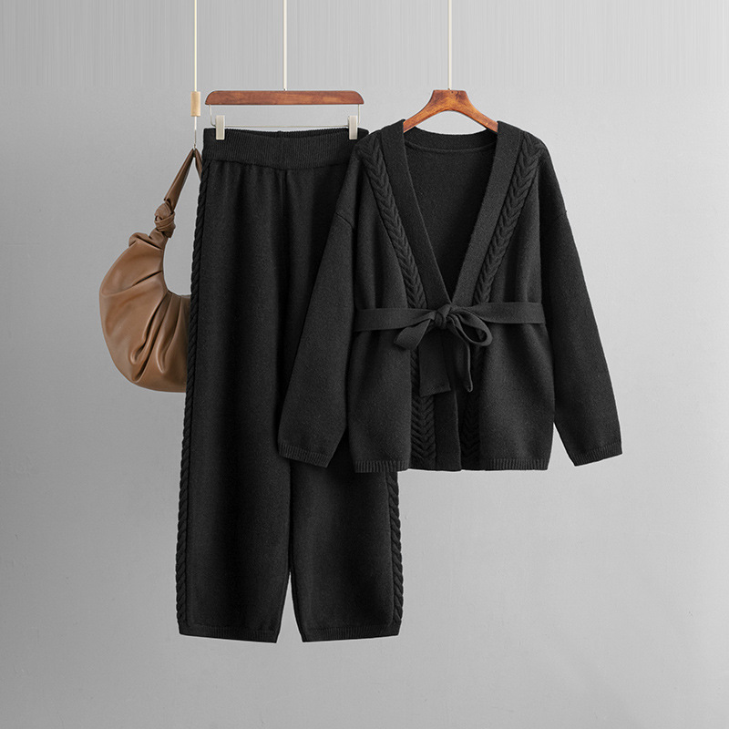 Serenity Knitwear Duo – Ensemble Cardigan Femme Laine | NovaChic