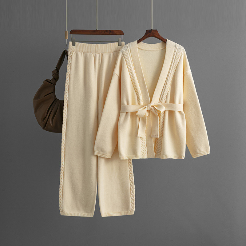 Serenity Knitwear Duo – Ensemble Cardigan Femme Laine | NovaChic
