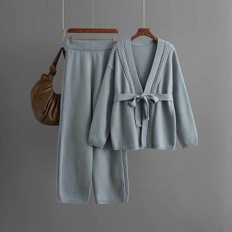 Serenity Knitwear Duo – Ensemble Cardigan Femme Laine | NovaChic