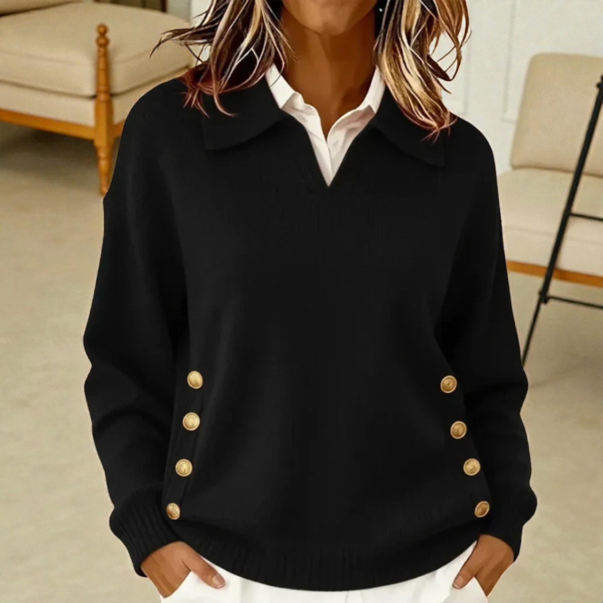 NARZO™ | Pull Doux à Col Élégant