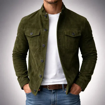 Veste Homme en Daim – Style Élégant et Moderne