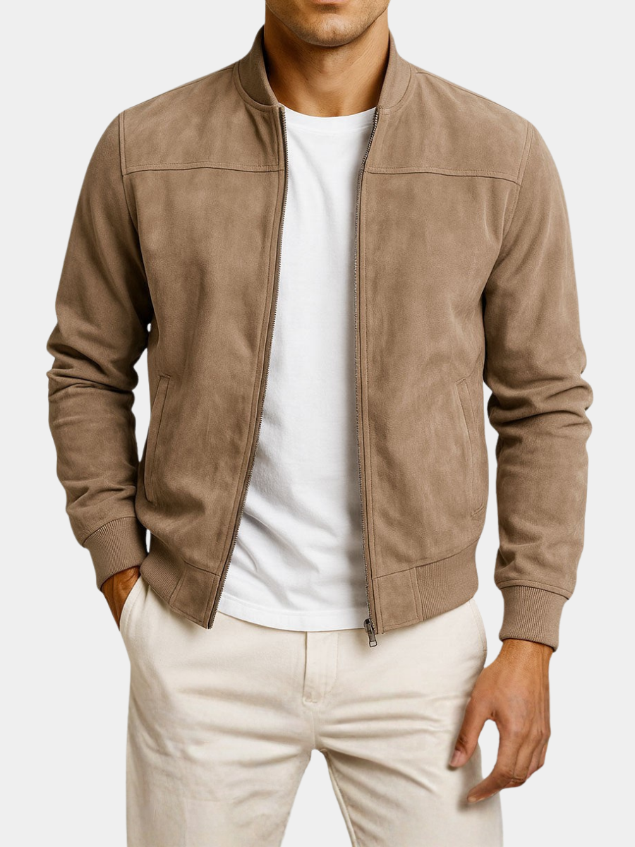 LAURENT™ | Veste Homme en Suédine – Style Élégant