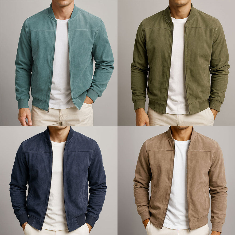 LAURENT™ | Veste Homme en Suédine – Style Élégant