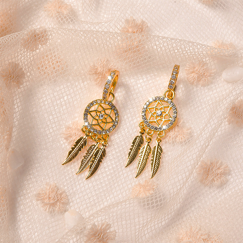 BOUCLES D’OREILLES ATTRAPE-RÊVES EN OR 14K