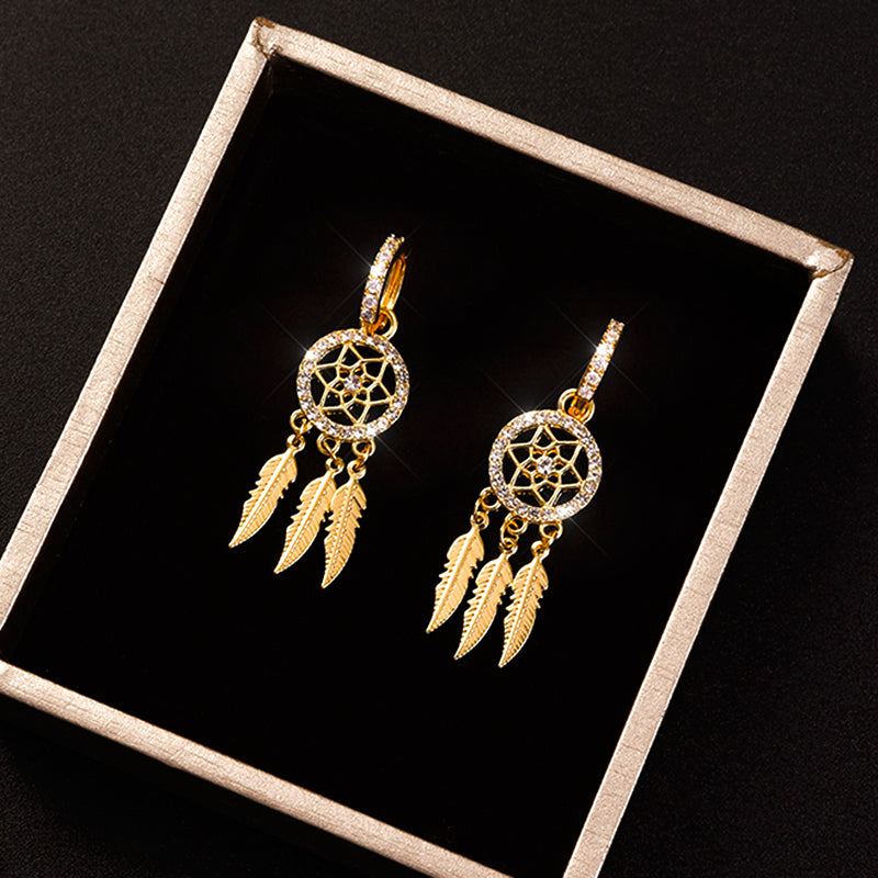 BOUCLES D’OREILLES ATTRAPE-RÊVES EN OR 14K