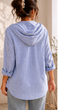 KYARA | Chemise Légère à Capuche