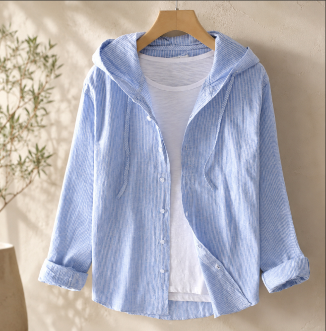 KYARA | Chemise Légère à Capuche