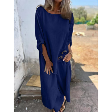 Ensemble Deux Pièces Robe + Pantalon Coton-Lin